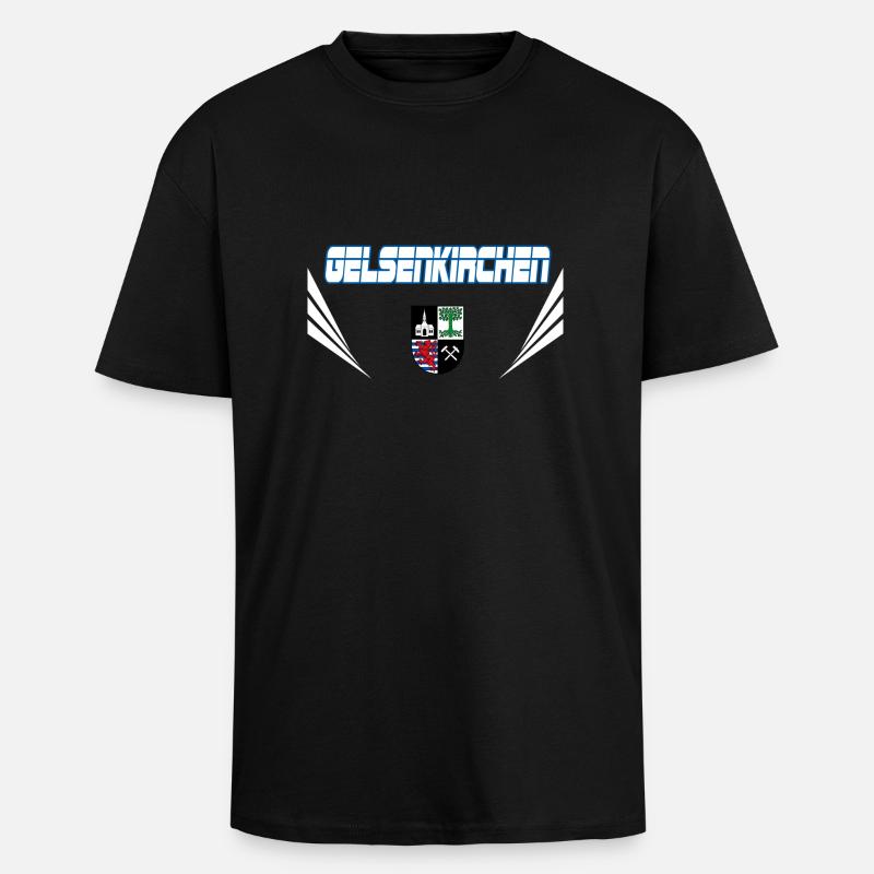 Gelsenkirchen Vector - Oversized Heavyweight Unisex T-Shirt - Schwarz