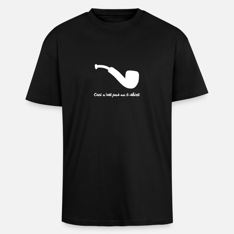Pipe tshirt white - Oversized Heavyweight Unisex T-Shirt - Schwarz