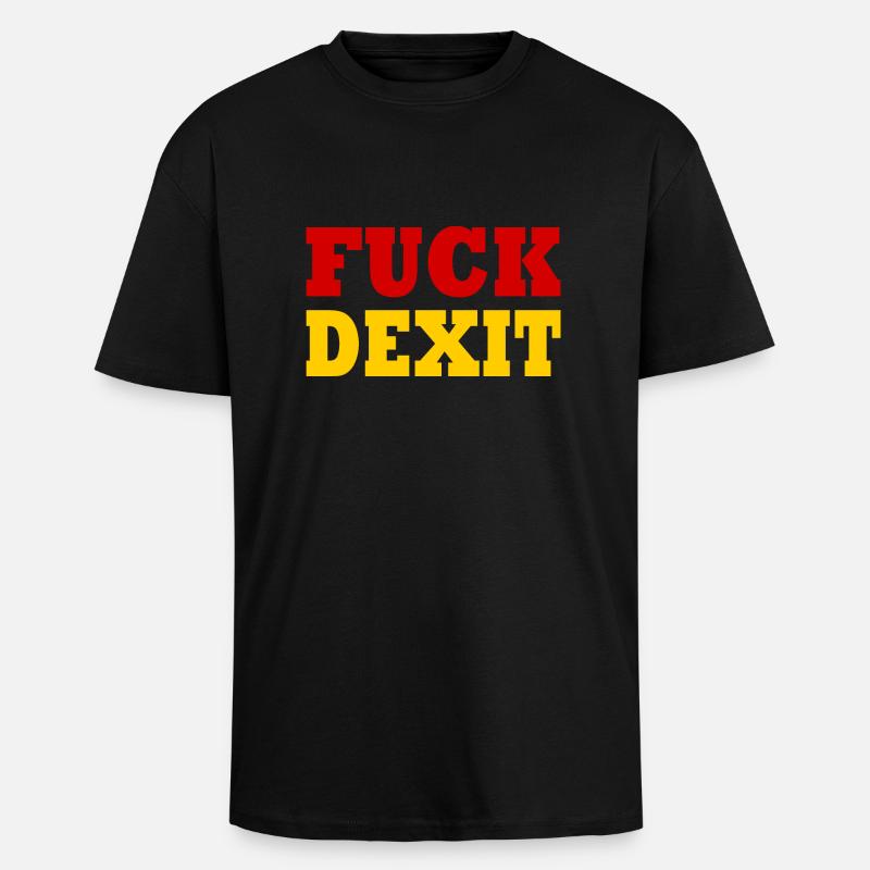 Fuck dexit - Unisex Oversized Heavyweight T-shirt - black