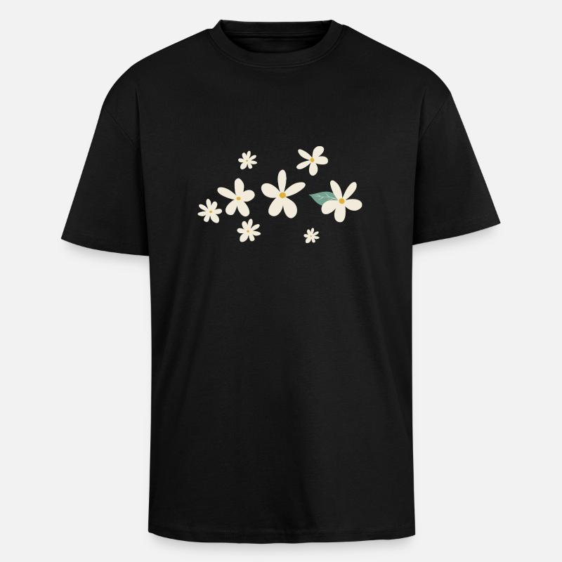 Blumen Gänseblümchen Geschenkidee - Oversized Heavyweight Unisex T-Shirt - Schwarz