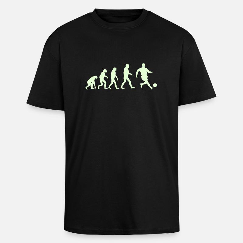 Football Evolution logo - Oversized Heavyweight Unisex T-Shirt - Schwarz