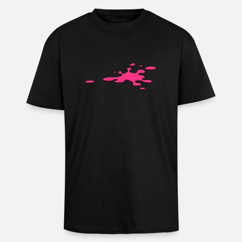 Fleck - Oversized Heavyweight Unisex T-Shirt - Schwarz