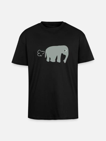 elephant_fart - Unisex Oversized Heavyweight T-shirt - black