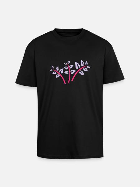 wild flowers - Unisex Oversized Heavyweight T-shirt - black