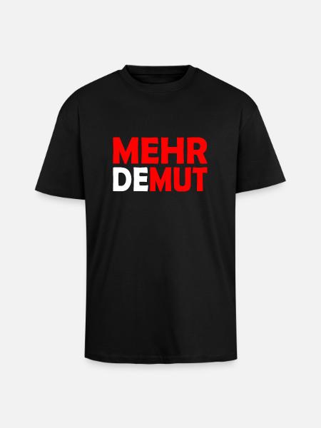 Demut - Oversized Heavyweight Unisex T-Shirt - Schwarz