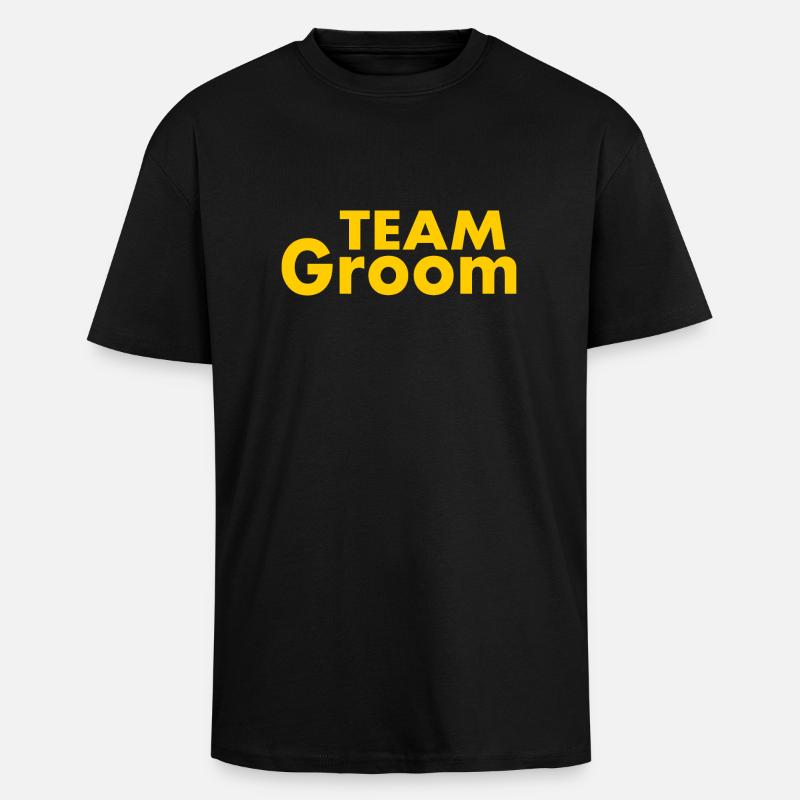 Team groom - Oversized Heavyweight Unisex T-Shirt - Schwarz