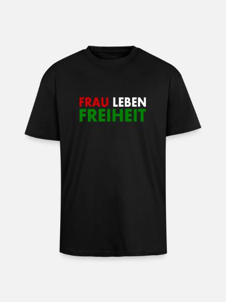 Frau leben freiheit - Oversized Heavyweight Unisex T-Shirt - Schwarz