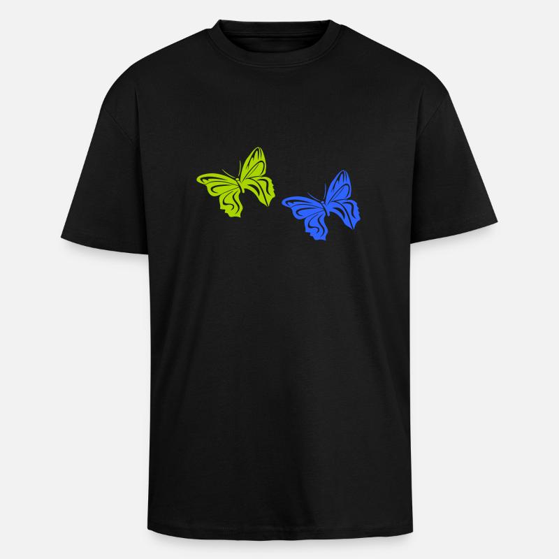 schmetterling 2 - Oversized Heavyweight Unisex T-Shirt - Schwarz
