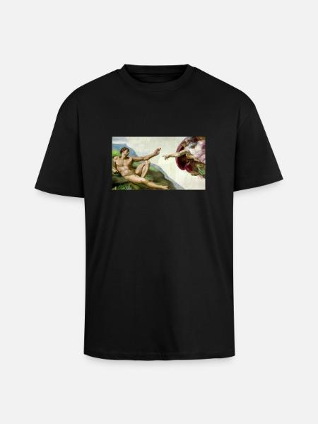 Modern Michelangelo - Oversized Heavyweight Unisex T-Shirt - Schwarz