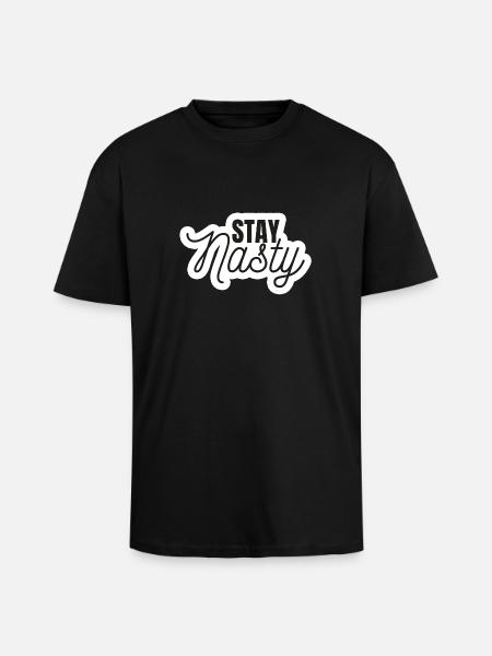 Stay evil - Unisex Oversized Heavyweight T-shirt - black