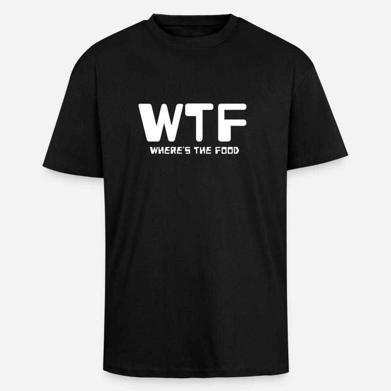 WTF - Oversized Heavyweight Unisex T-Shirt - Schwarz