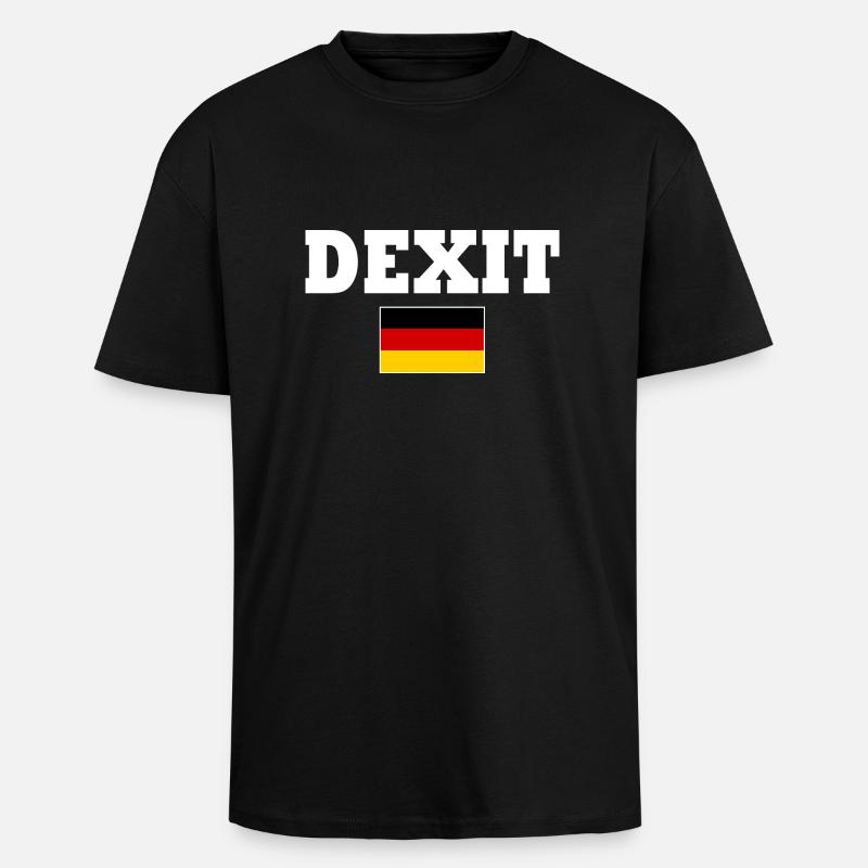 Dexit - T-shirt unisexe oversize épais - noir
