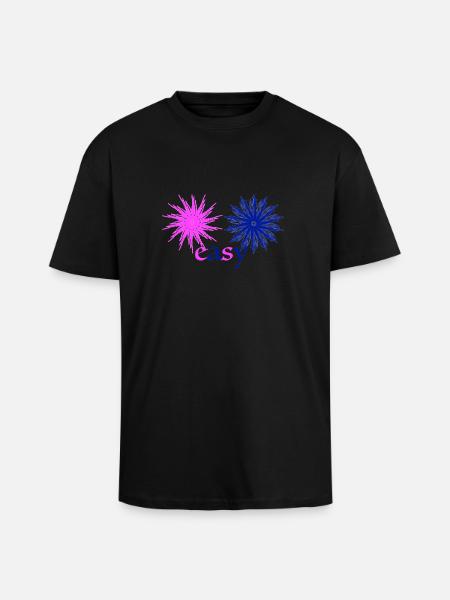 easy - Oversized Heavyweight Unisex T-Shirt - Schwarz