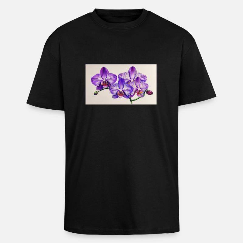 Lilac Orkedea - Unisex Oversized Heavyweight T-shirt - black