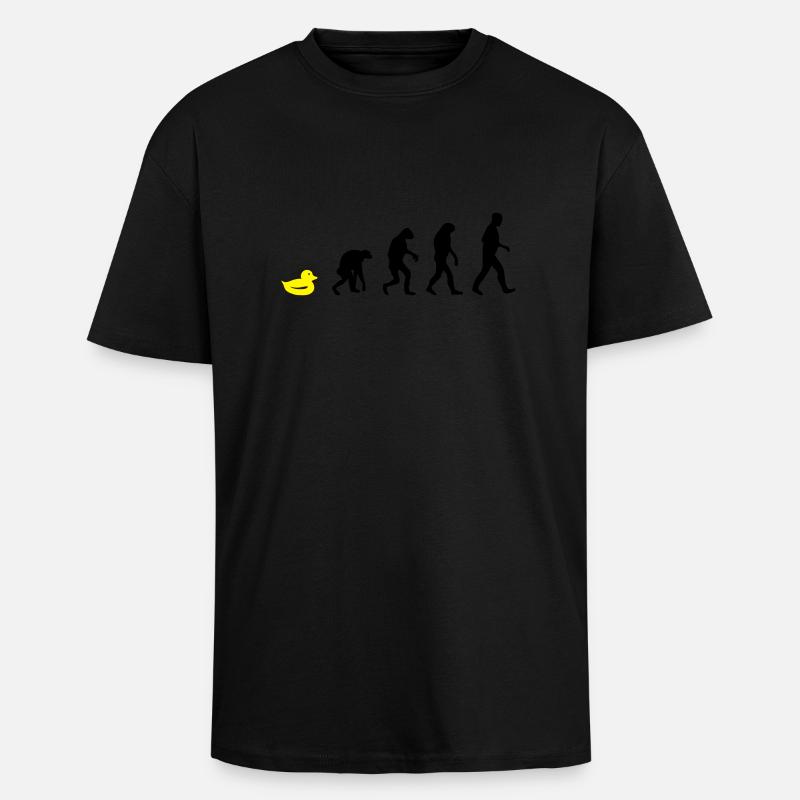 ducky evolution - Unisex Oversized Heavyweight T-shirt - black