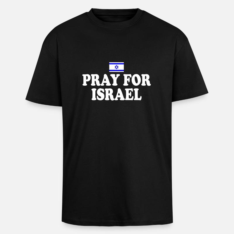 Pray for israel - Oversized Heavyweight Unisex T-Shirt - Schwarz