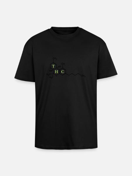 THC Struktur - Oversized Heavyweight Unisex T-Shirt - Schwarz
