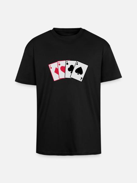 karten - T-shirt unisexe oversize épais - noir