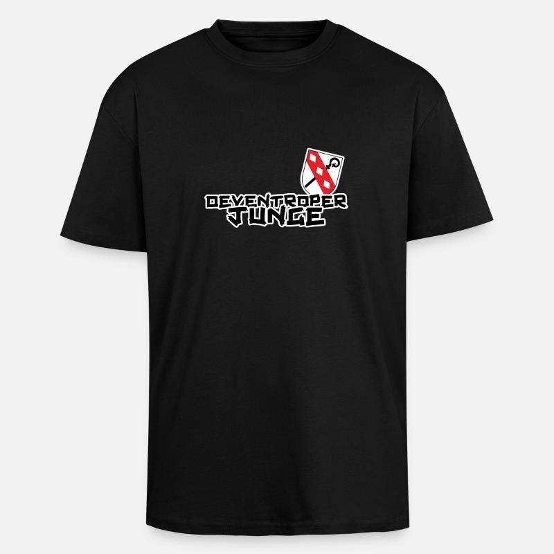 Oeventroper Junge - Oversized Heavyweight Unisex T-Shirt - Schwarz