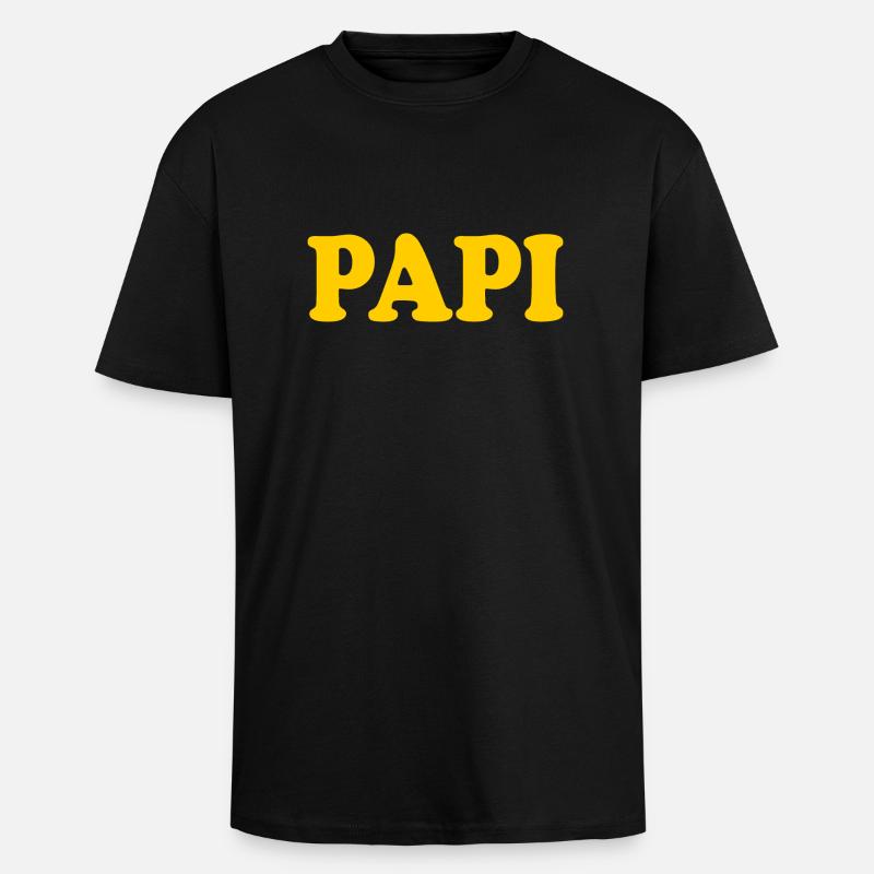 Papi - Unisex Oversized Heavyweight T-shirt - black