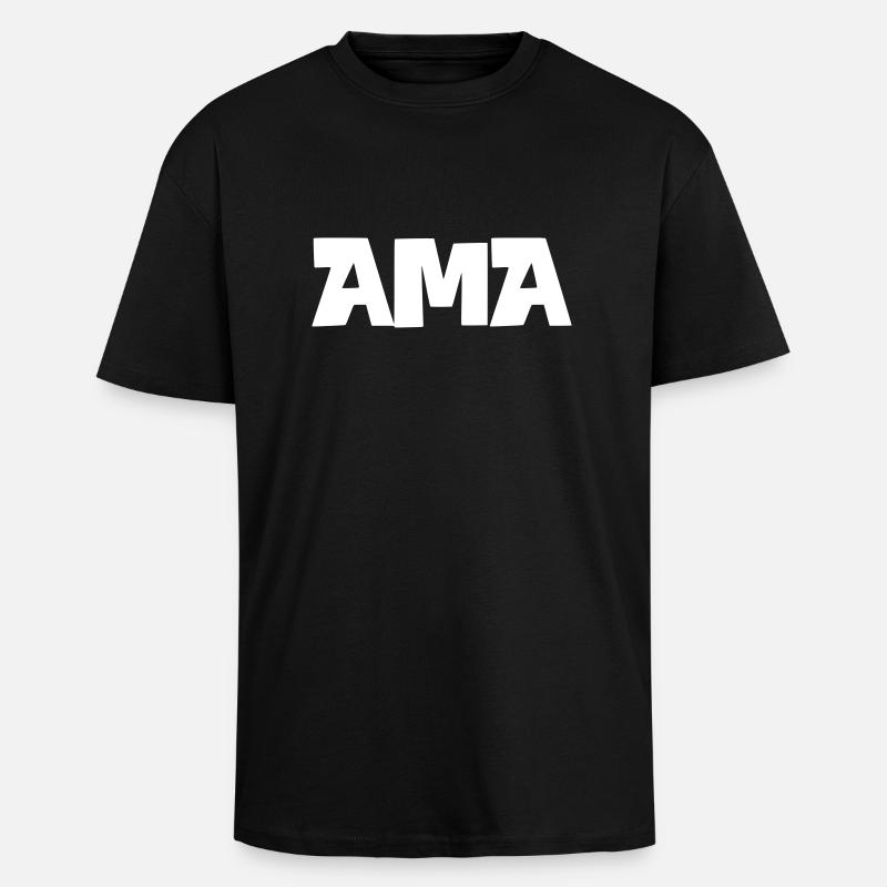 AMA - ASK ME ANYTHING - Unisex Oversized Heavyweight T-shirt - black