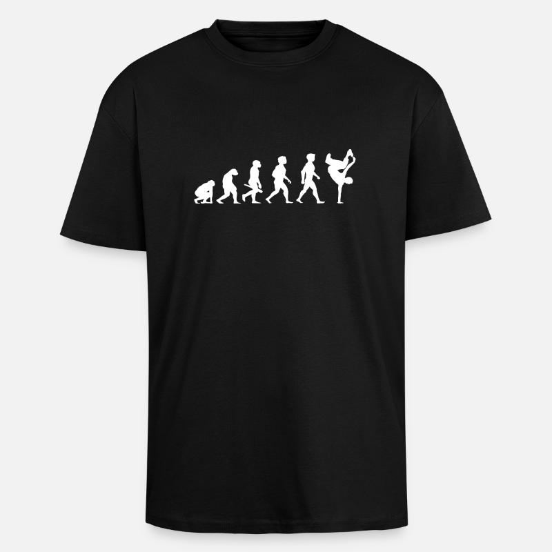 Evolution Breakdance Breaking Breakdancing Hip-Hop - Oversized Heavyweight Unisex T-Shirt - Schwarz