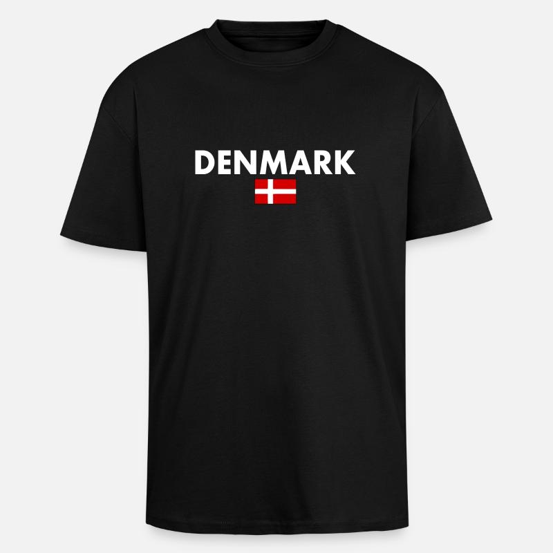 Dänemark - Oversized Heavyweight Unisex T-Shirt - Schwarz
