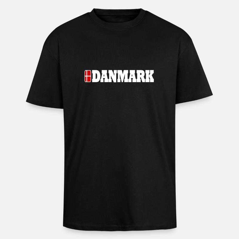 Dänemark - Oversized Heavyweight Unisex T-Shirt - Schwarz
