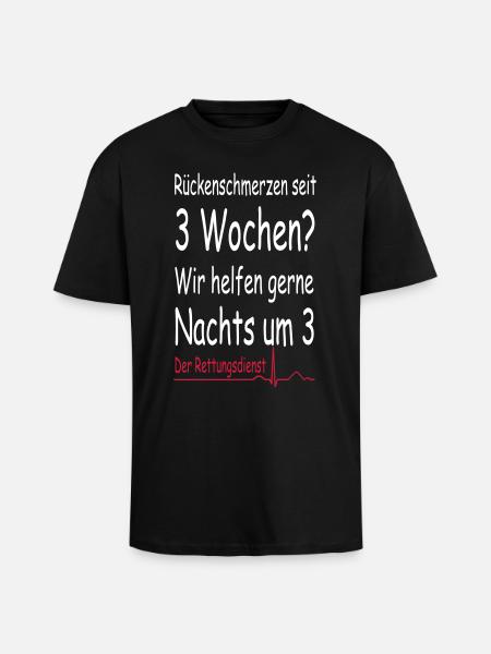 Rettungsdienst der Klassiker - Oversized Heavyweight Unisex T-Shirt - Schwarz