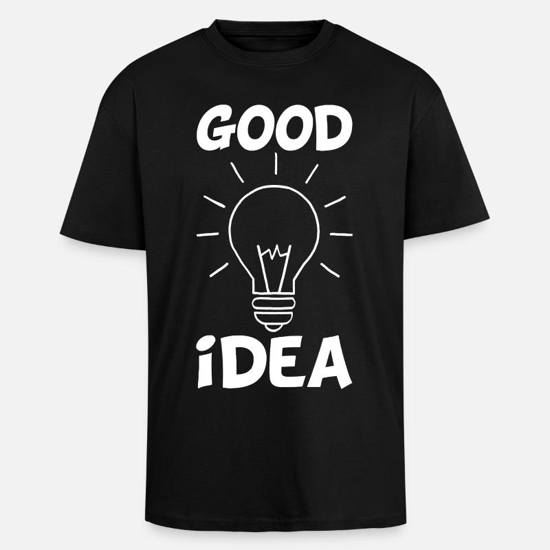 La bonne idée (blanc) - T-shirt unisexe oversize épais - noir