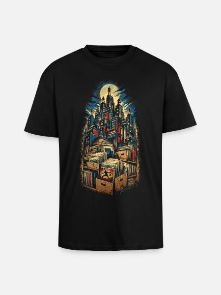 Comic Collector - Unisex Oversized Heavyweight T-shirt - black