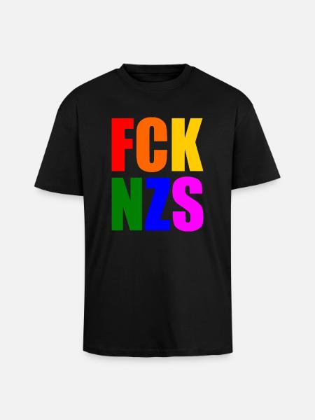 Fck nzs - Unisex Oversized Heavyweight T-shirt - black