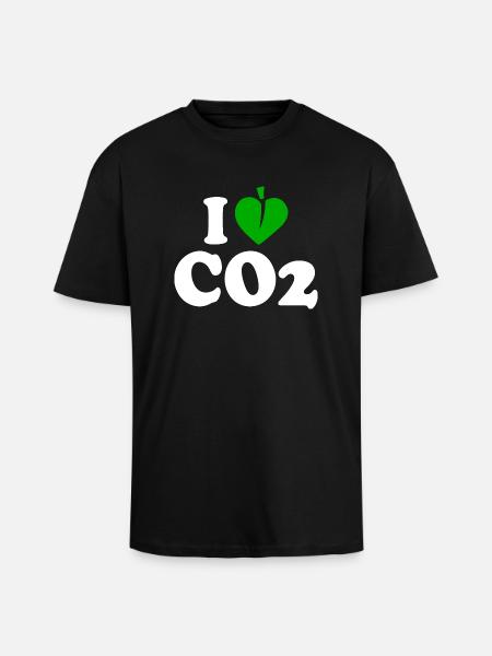 I love co2 - Unisex Oversized Heavyweight T-shirt - black