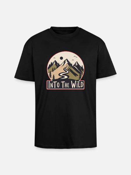 IntoTheWild - Unisex Oversized Heavyweight T-shirt - black
