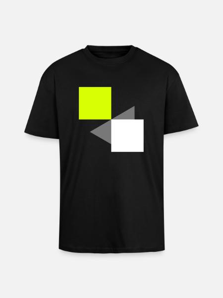 Abstract squares - Unisex Oversized Heavyweight T-shirt - black