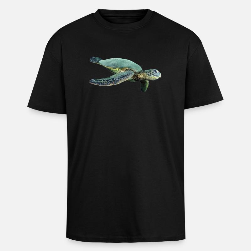 turtle schildkroete tiere animals6 - Oversized Heavyweight Unisex T-Shirt - Schwarz