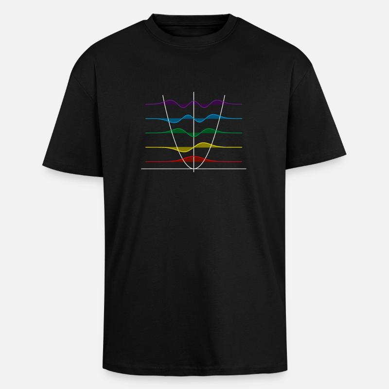 Harmonic oscillator - Unisex Oversized Heavyweight T-shirt - black