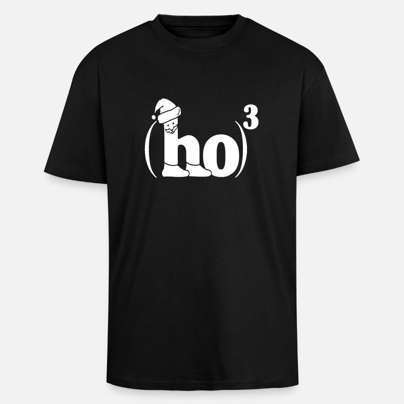 Chemise de Noël Math - T-shirt unisexe oversize épais - noir