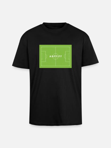 ANPFIFF - Fußballfans - Oversized Heavyweight Unisex T-Shirt - Schwarz