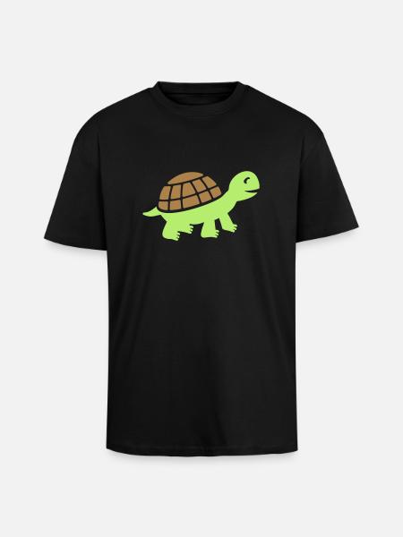 Cute turtle gift - Unisex Oversized Heavyweight T-shirt - black