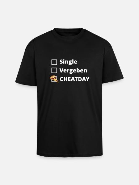 Cheatday - Oversized Heavyweight Unisex T-Shirt - Schwarz