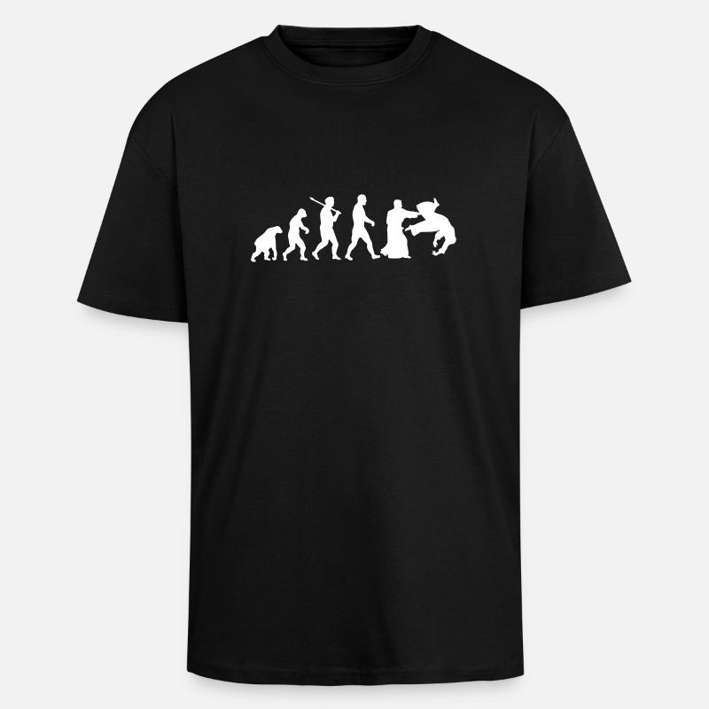 Evolution: Aïkido - T-shirt unisexe oversize épais - noir