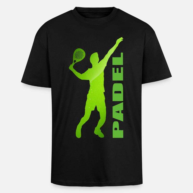 Padel - T-shirt unisexe oversize épais - noir