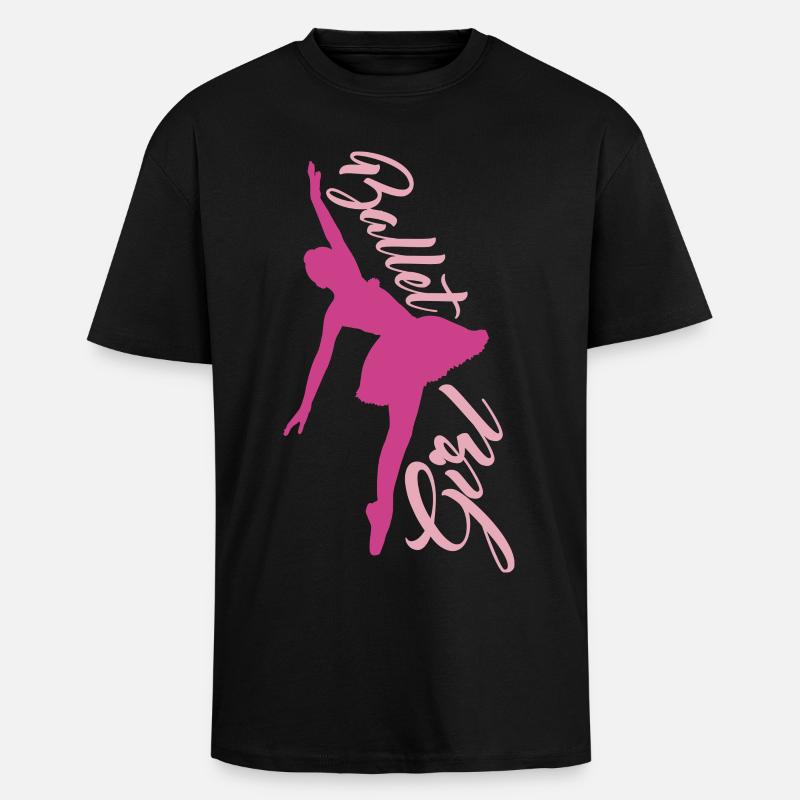 Balletttänzerin Mädchen - Oversized Heavyweight Unisex T-Shirt - Schwarz