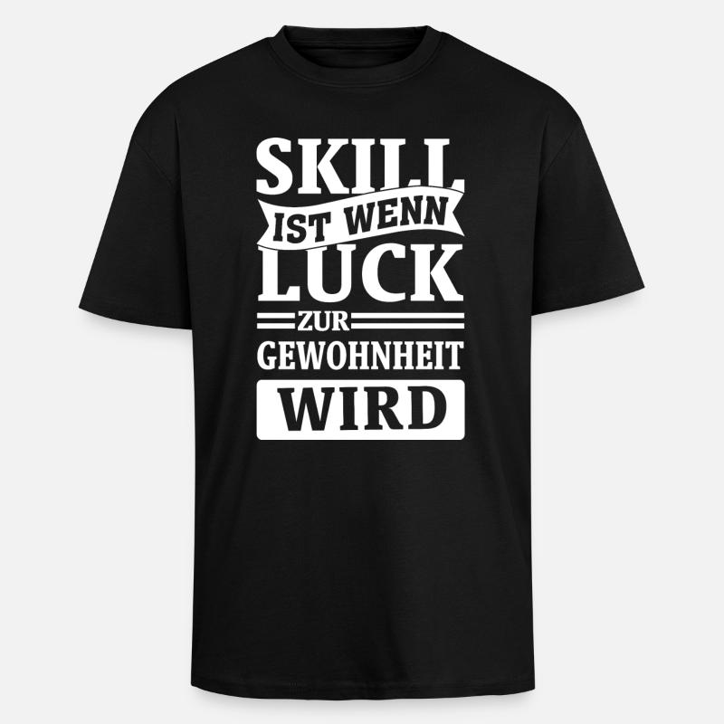 Skill - Oversized Heavyweight Unisex T-Shirt - Schwarz