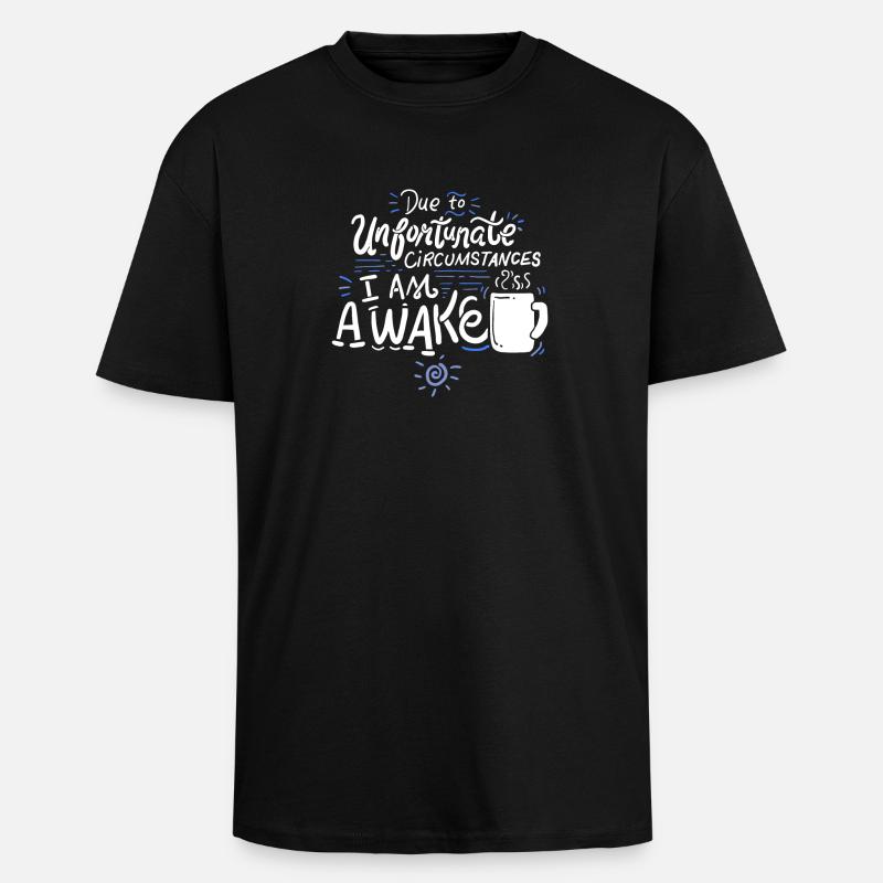 Morgenmuffel - Oversized Heavyweight Unisex T-Shirt - Schwarz