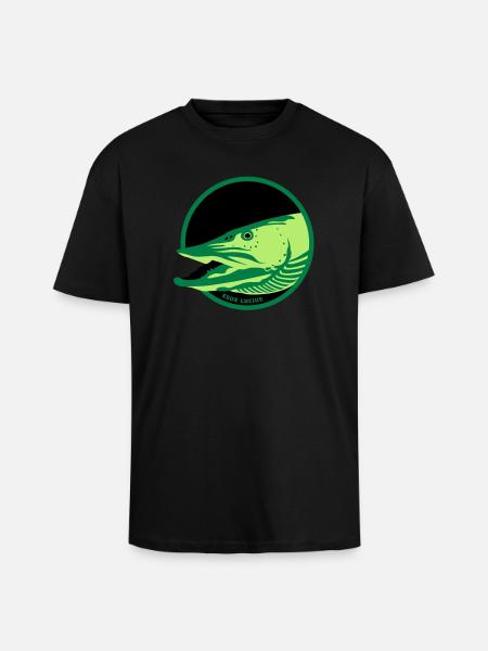 Pike - Unisex Oversized Heavyweight T-shirt - black