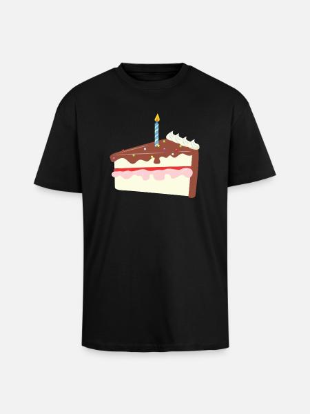 Chocolate Birthday Cake - Oversized Heavyweight Unisex T-Shirt - Schwarz