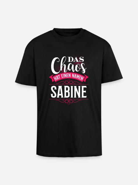 SABINE - chaos - Oversized Heavyweight Unisex T-Shirt - Schwarz
