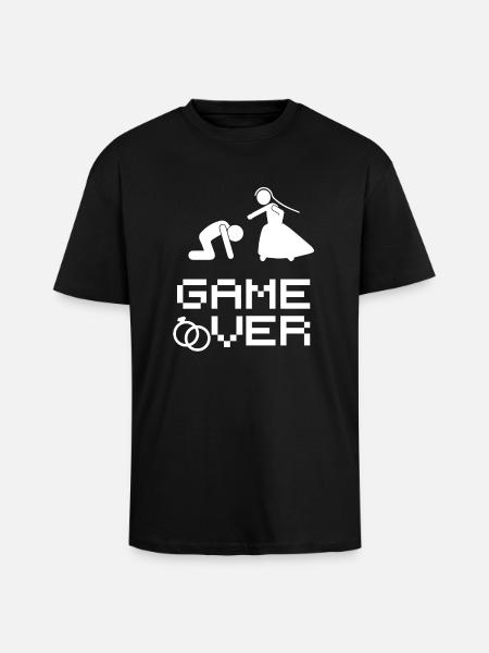 Verheiratet - Oversized Heavyweight Unisex T-Shirt - Schwarz